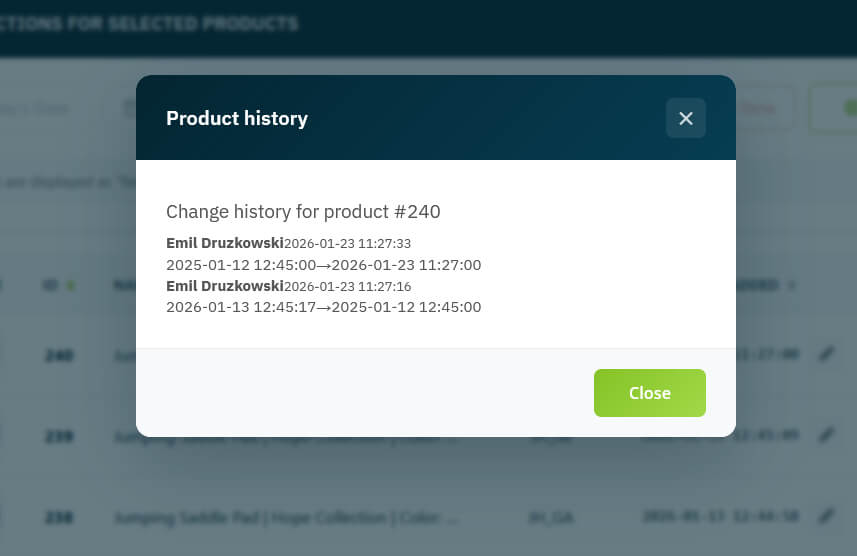 Change edit product date add module Prestashop 9, 8, 1.7