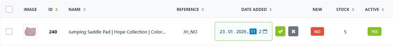 Change edit product date add module Prestashop 9, 8, 1.7